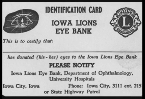 Eye Donor Card