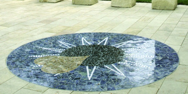 Donor Memorial Healing Garden eye mosaic