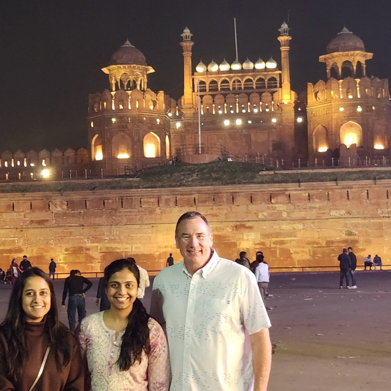 Greg Schmidt at the Red Fort in New Delhi, India.